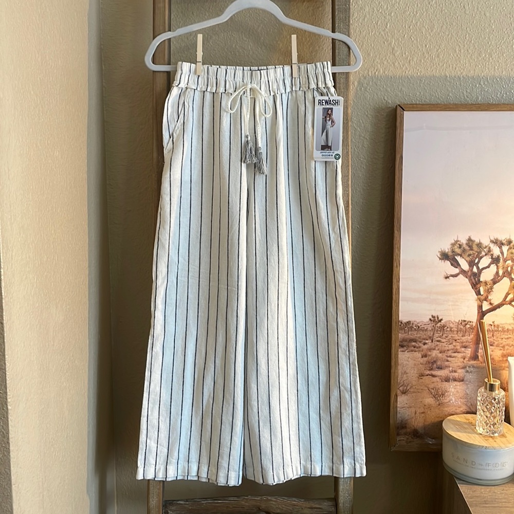 Stripped linen pants